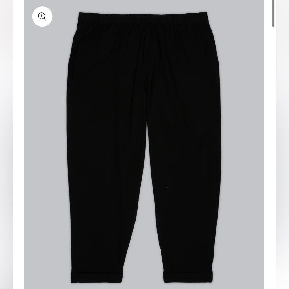 Eileen Fisher washable Stretch Crepe Black Pant size XL